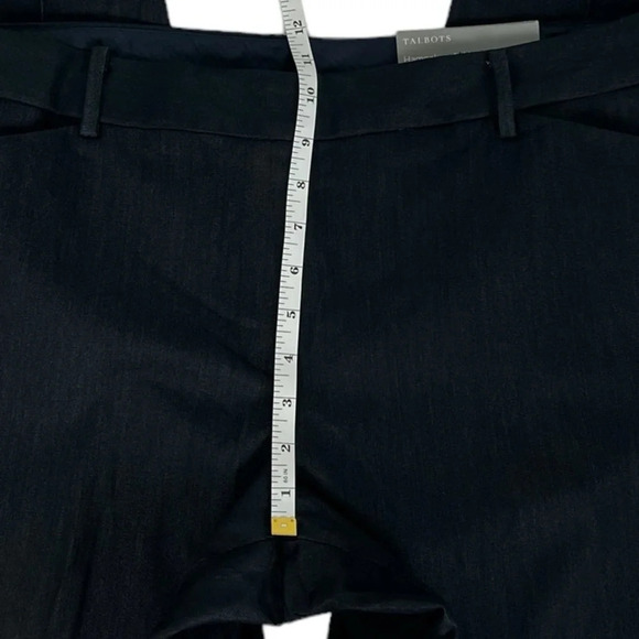 Talbots New Women’s 14 Hampshire Ankle Straight Leg Navy Blue Pant - Picture 10 of 11